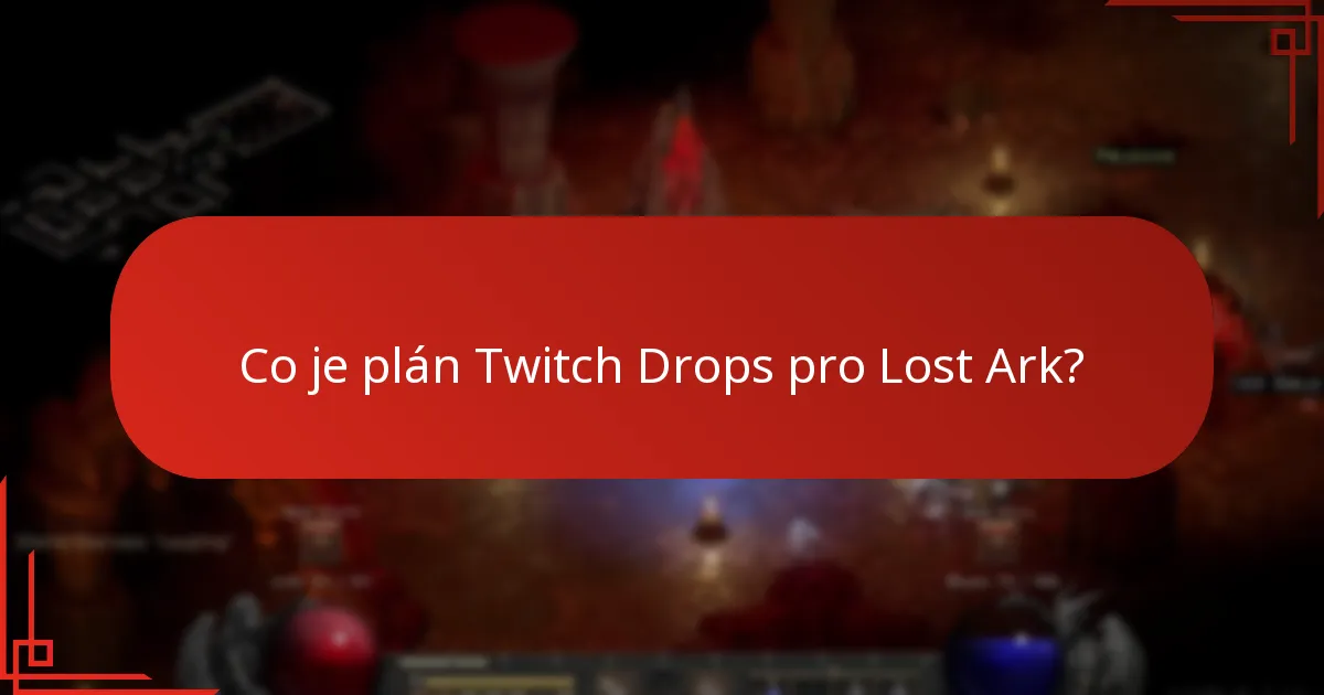 Jaké akce jsou spojeny s Lost Ark Twitch Drops?