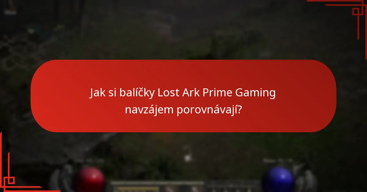 Jaký obsah je zahrnut v balíčcích Lost Ark Prime Gaming?