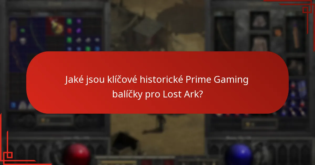 Jaké trendy lze pozorovat v Prime Gaming balíčcích Lost Ark?